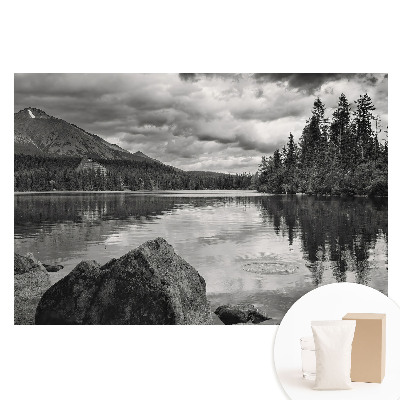 Fototapeta z nadrukiem na flizelinie Krajobraz górski jezioro drzewa