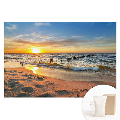 Fototapeta flizelinowa z nadrukiem Zachód słońca nad morzem