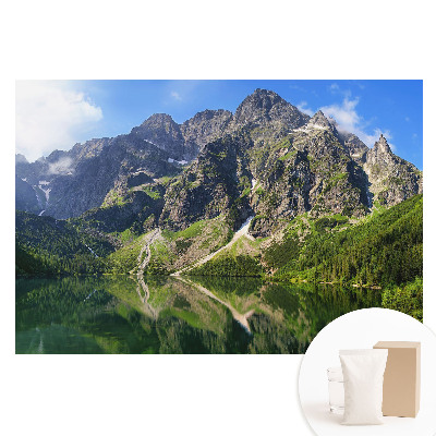 Fototapeta flizelinowa Górskie szczyty nad jeziorem