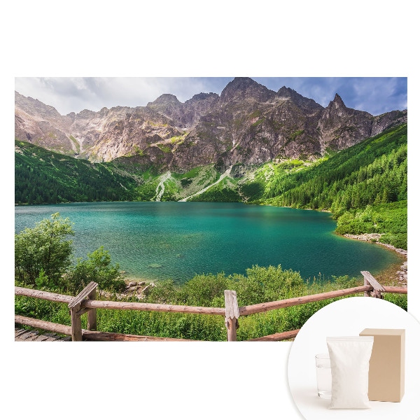 Tapeta fotograficzna flizelinowa Górskie jezioro w otoczeniu zieleni