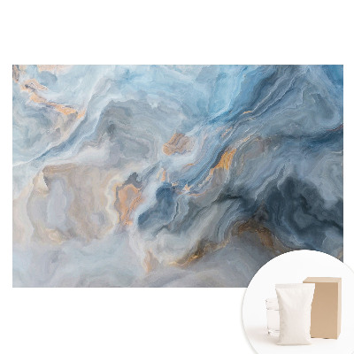 Fototapeta z nadrukiem na flizelinie Abstrakcyjne fale niebieskie i szare