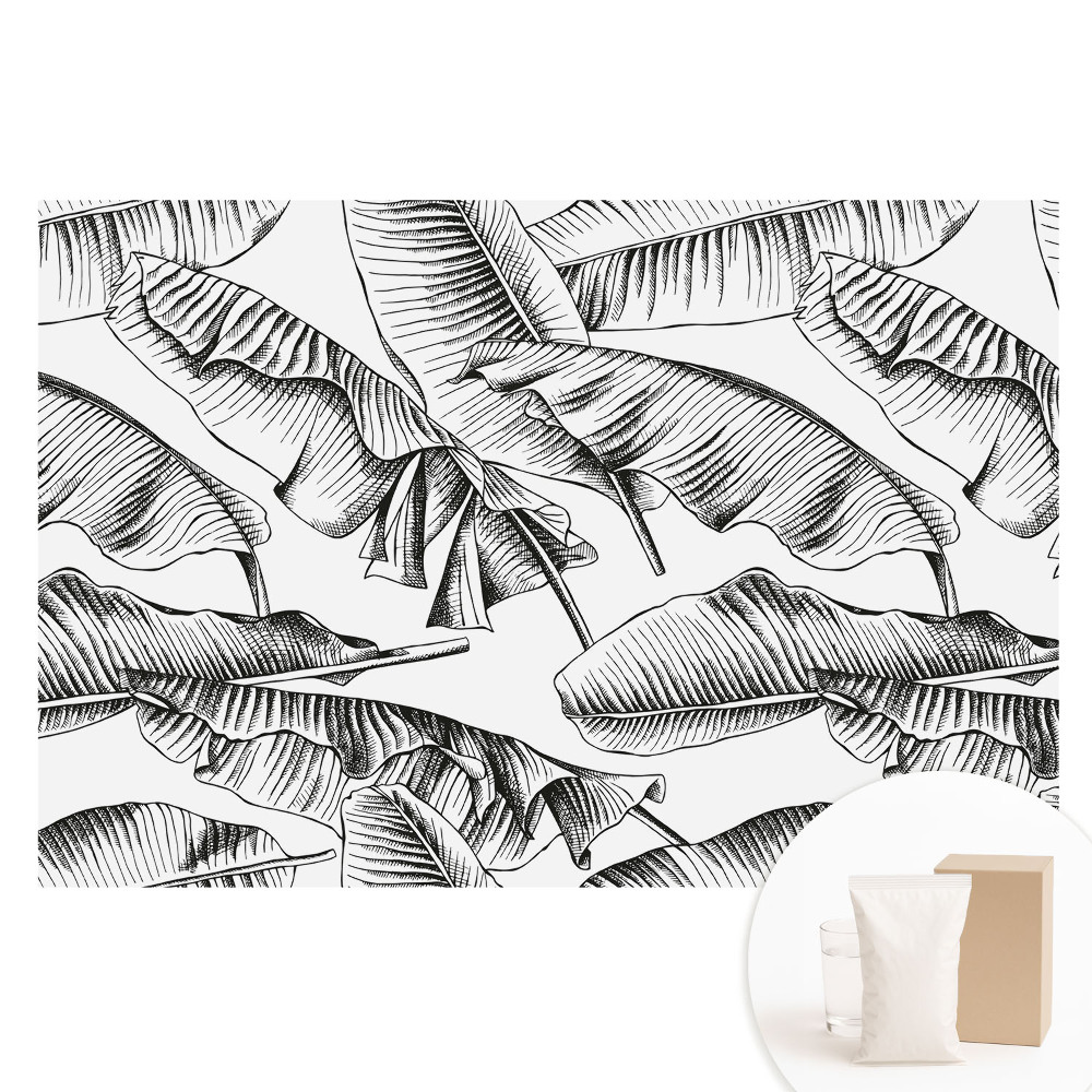 Fototapeta z nadrukiem na flizelinie Klasyczne liście bananowca