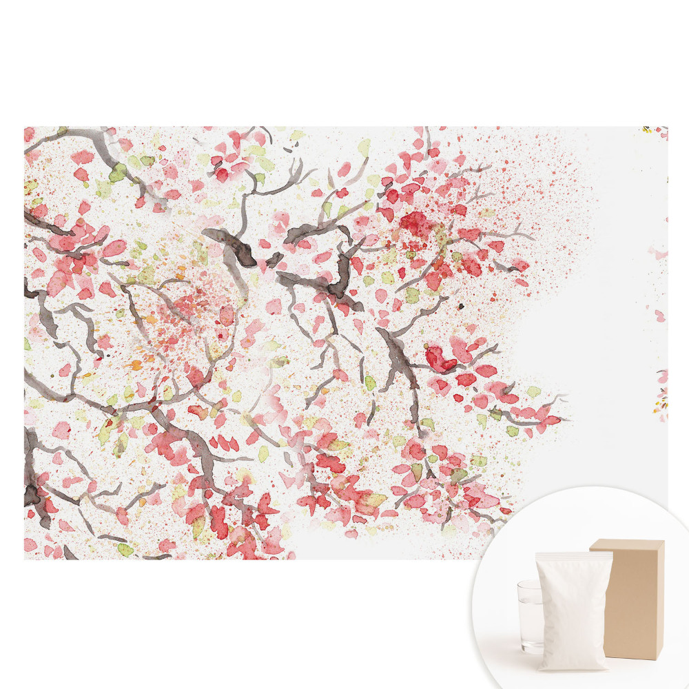 Fototapeta na flizelinie Kwiatowa akwarela lekkość natury