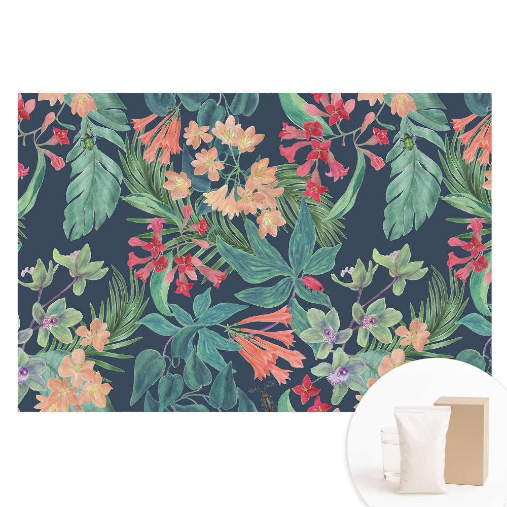 Tapeta flizelinowa fotograficzna Egzotyczna flora w eleganckich barwach