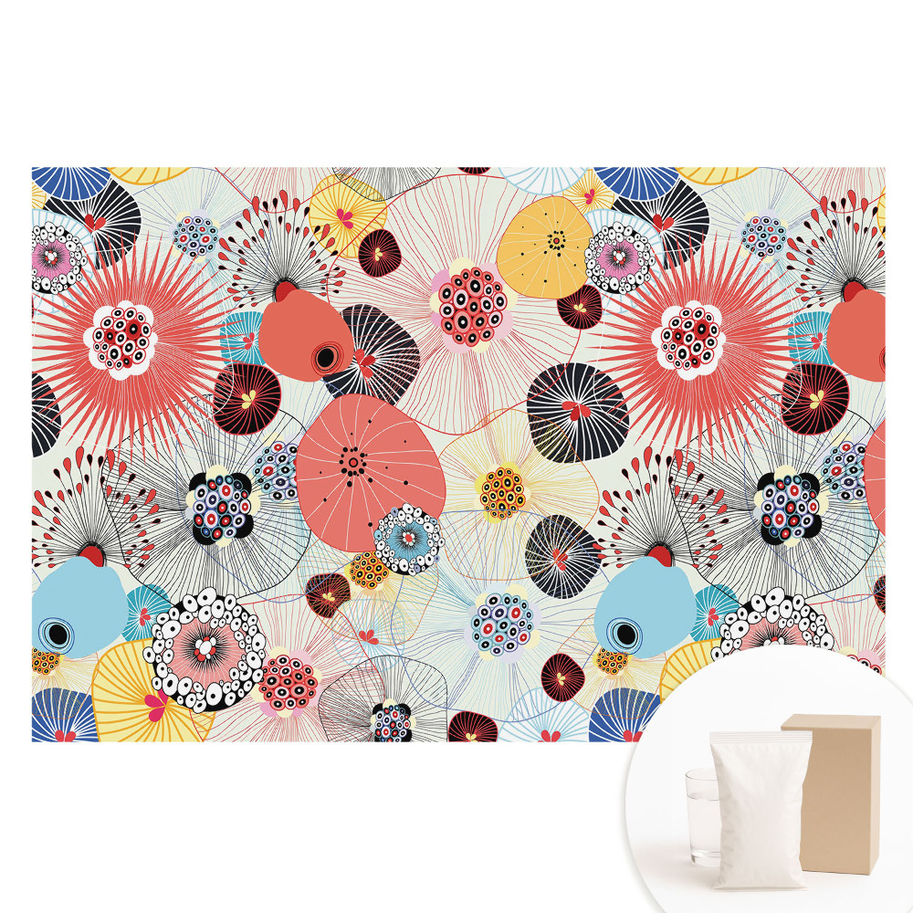 Tapeta fotograficzna na flizelinie Kwiatowy wzór energia kolorów