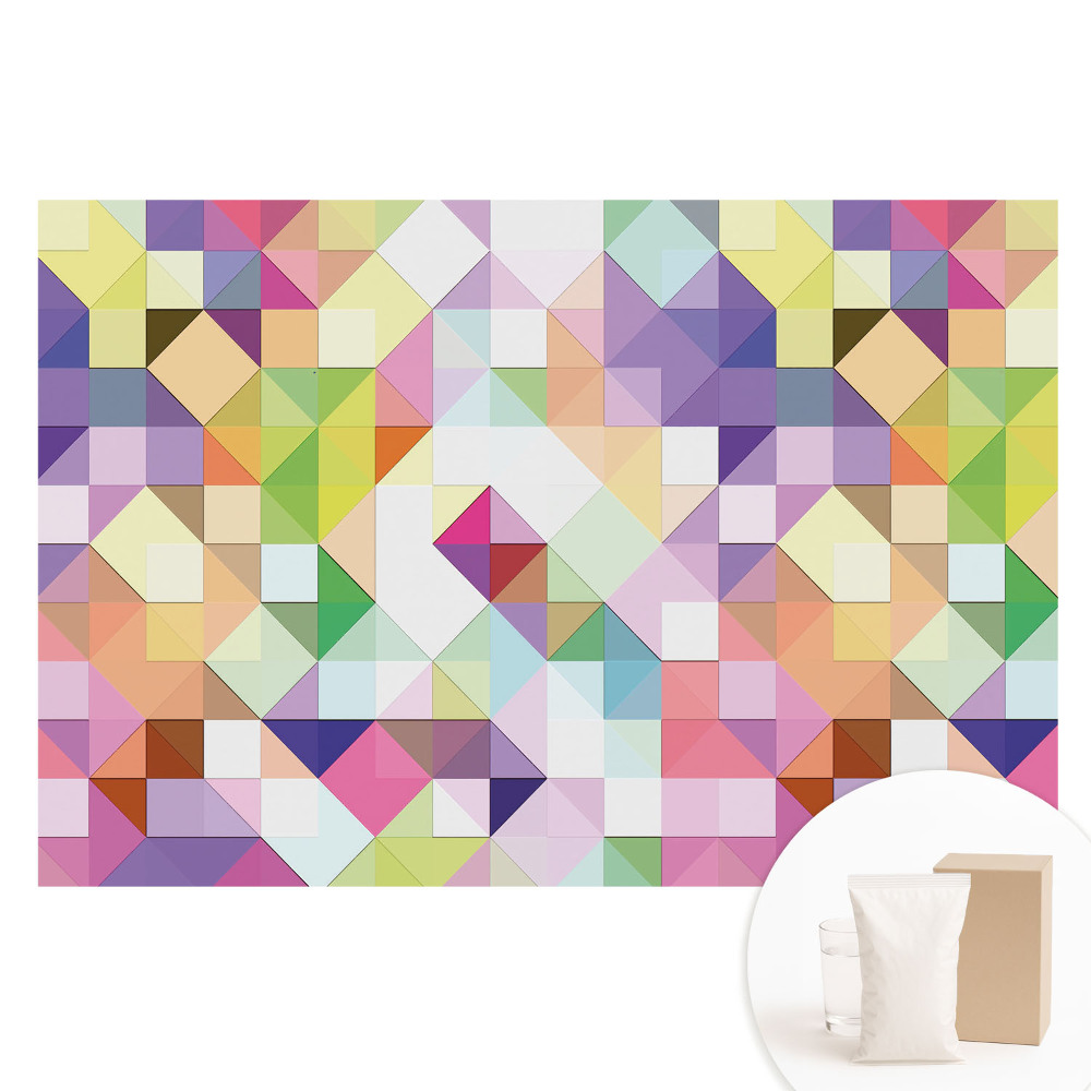 Fototapeta z nadrukiem na flizelinie Geometryczna mozaika w żywych kolorach