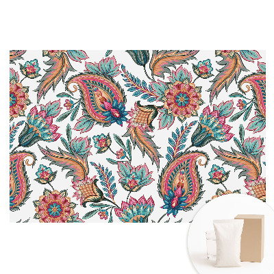 Fototapeta flizelinowa Wzór paisley z kwiatami liśćmi