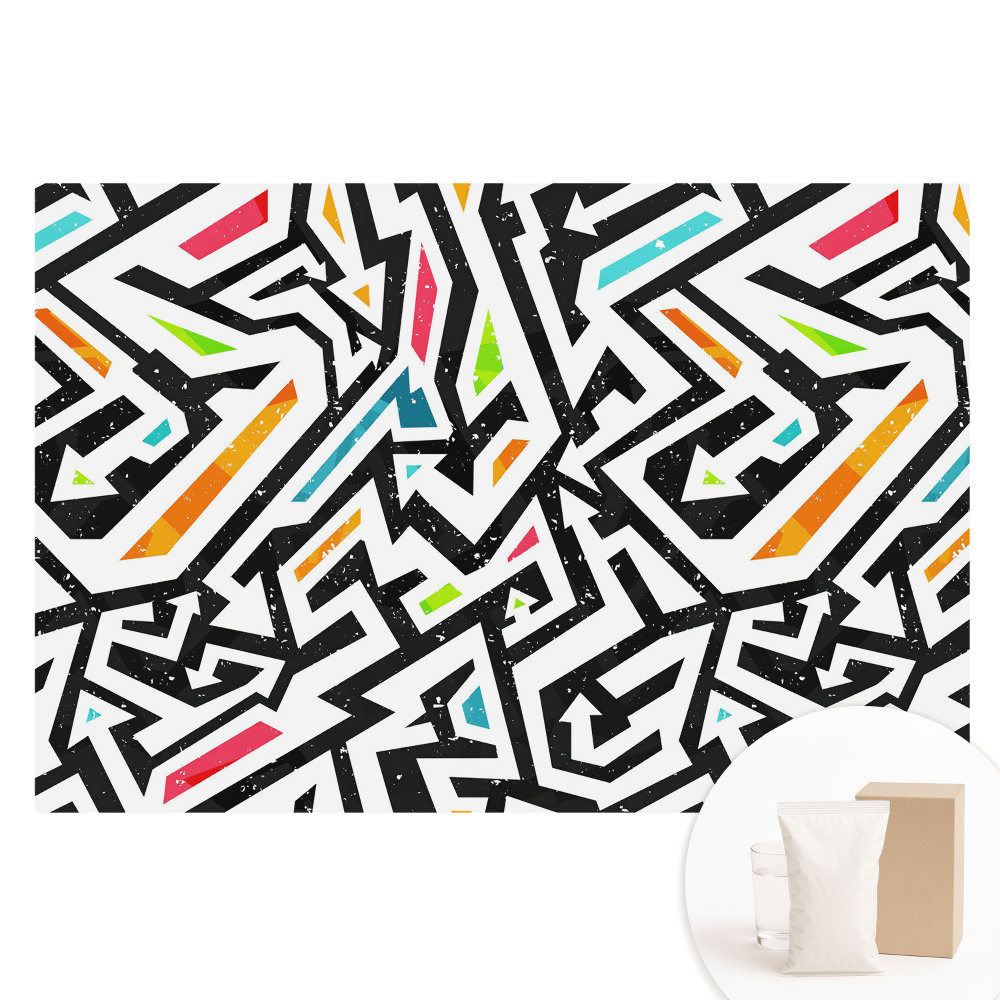 Tapeta fotograficzna flizelinowa Kolorowe geometryczne wzory