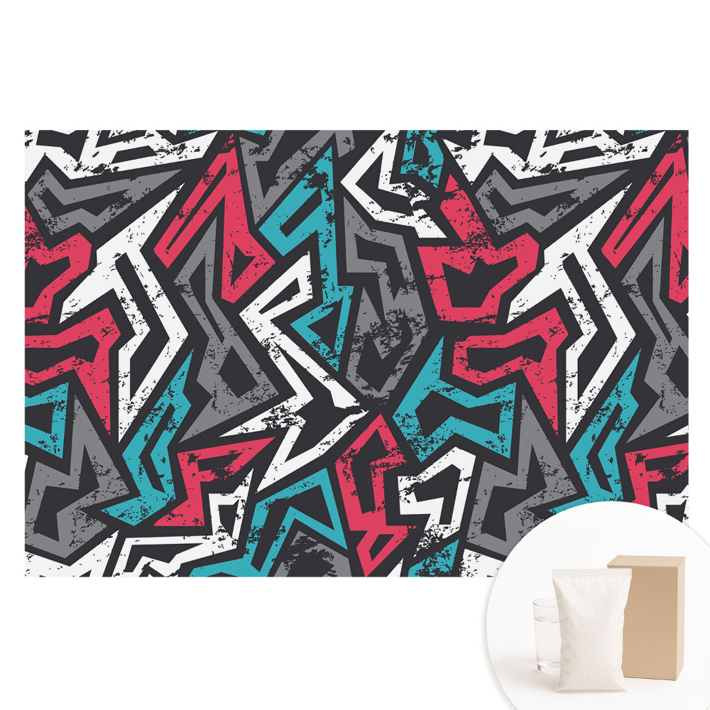 Fototapeta flizelinowa z nadrukiem Graffiti geometryczne energie świeże