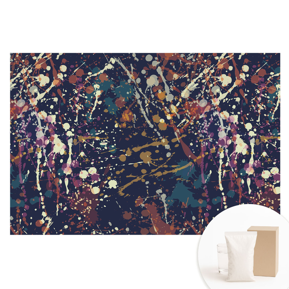 Duża fototapeta na ścianę Abstrakcyjne plamy kolorowe linie