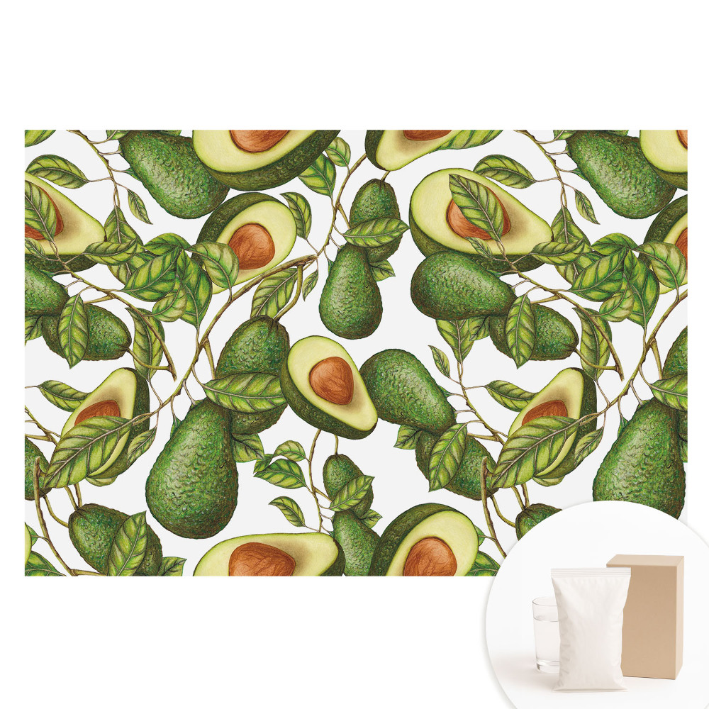 Fototapeta flizelinowa Awokado i zielone liście natura