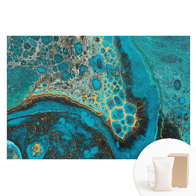 Duża fototapeta na ścianę Turkusowe wzory organiczne