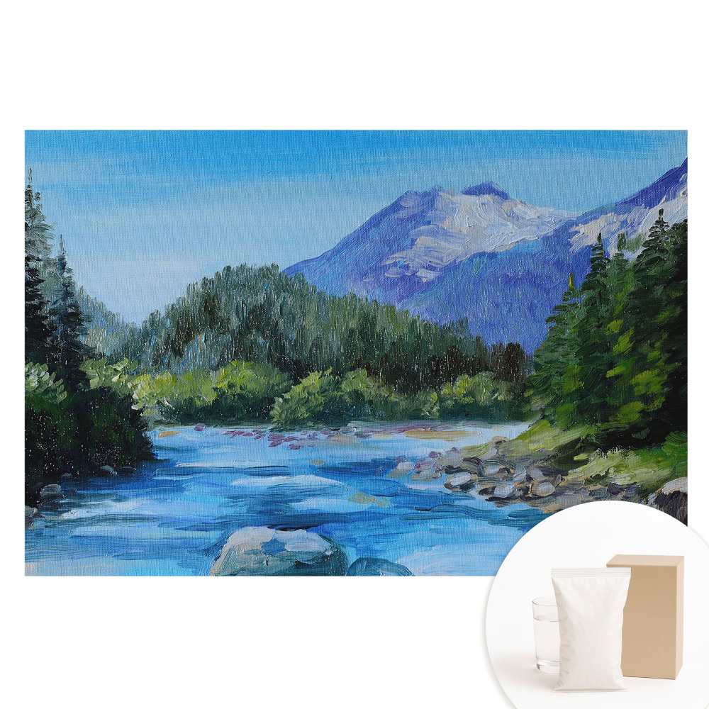 Fototapeta z nadrukiem na flizelinie Pejzaż z górami