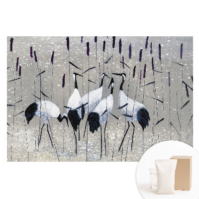 Fototapeta flizelinowa Eleganckie żurawie wśród traw