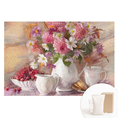 Fototapeta flizelinowa Bukiet kwiatów ze starannie aranżowanymi dodatkami