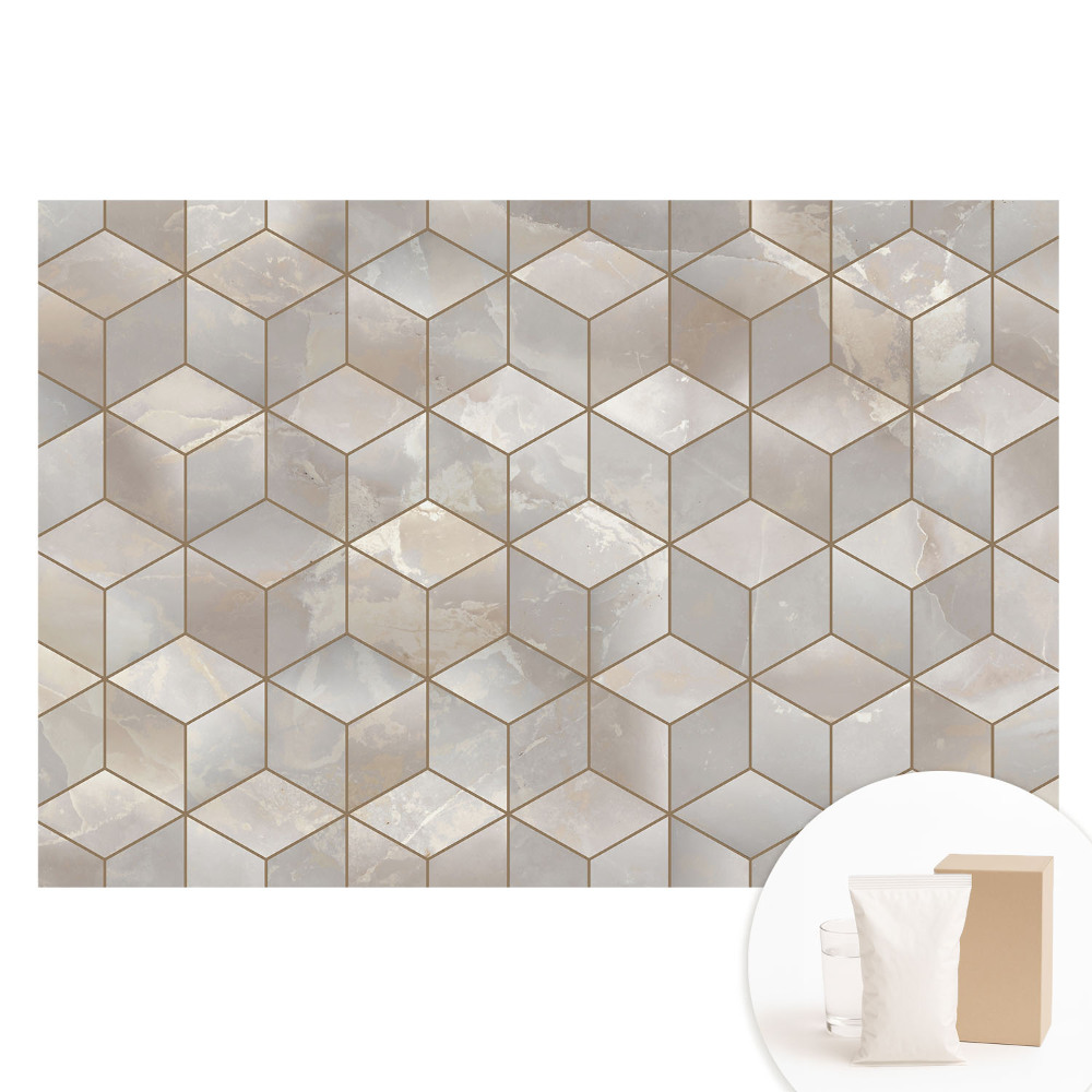 Tapeta fotograficzna na flizelinie Nowoczesna mozaika geometryczna odcienie szarości