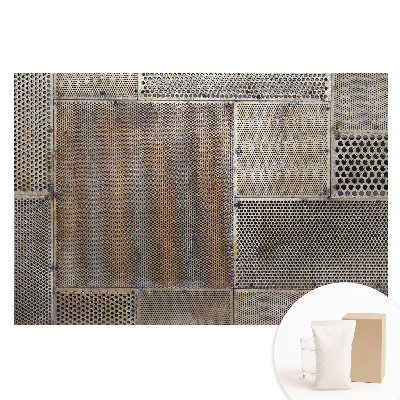 Tapeta fotograficzna flizelinowa Geometryczne perforacje metalu