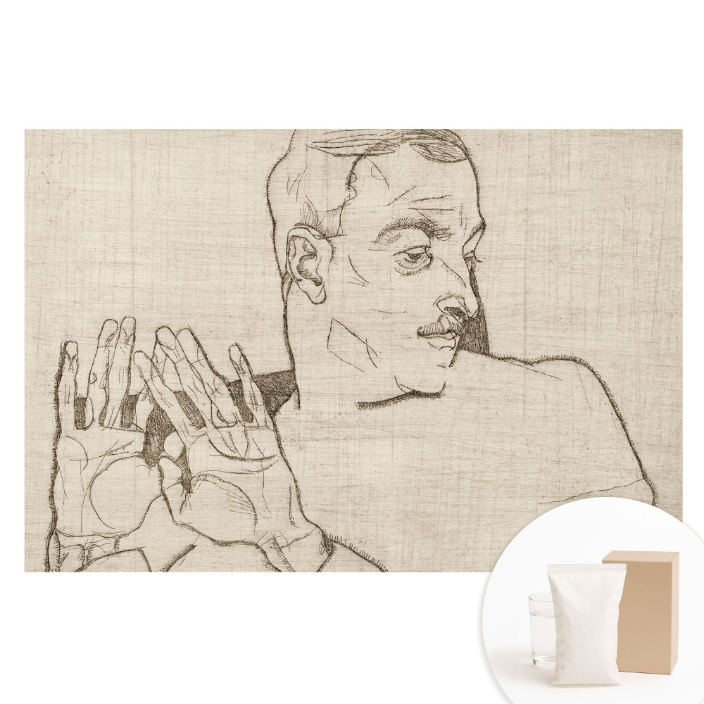 Tapeta fotograficzna na flizelinie Szkic minimalistyczny postać i gest