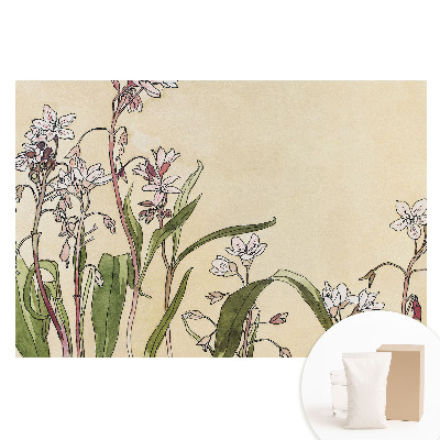 Fototapeta z nadrukiem na flizelinie Delikatne kwiaty na jasnym tle