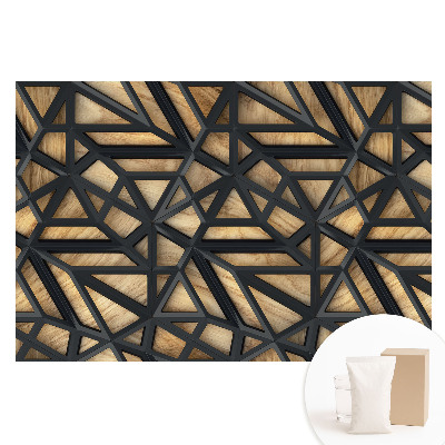 Tapeta fotograficzna na flizelinie Geometryczne trójkąty drewno harmonia