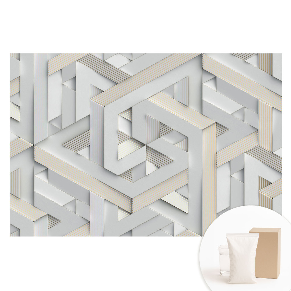 Fototapeta flizelinowa Trójwymiarowe geometryczne kształty