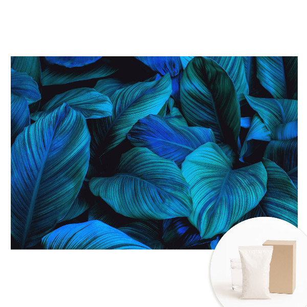 Fototapeta flizelinowa Niebieskie liście natura głębia
