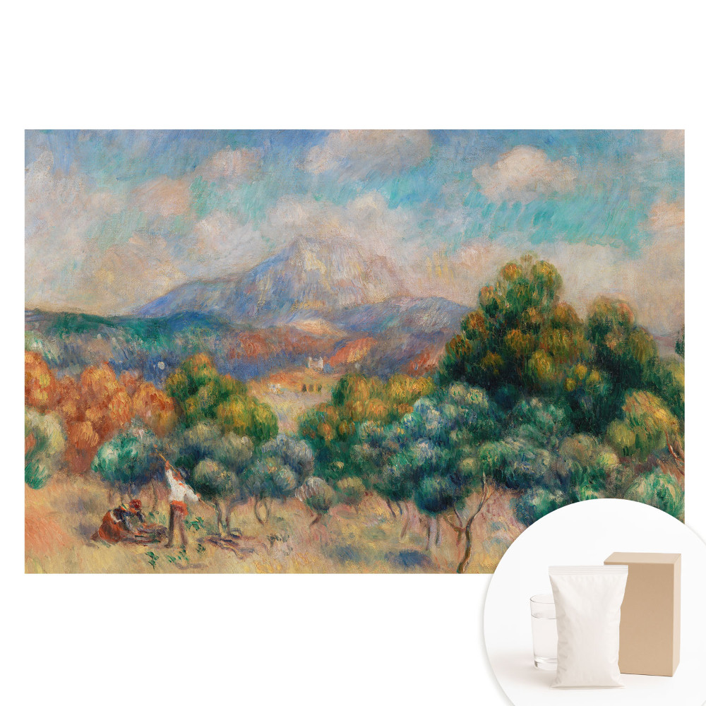 Fototapeta z nadrukiem na flizelinie Kolorowy krajobraz z górami natura