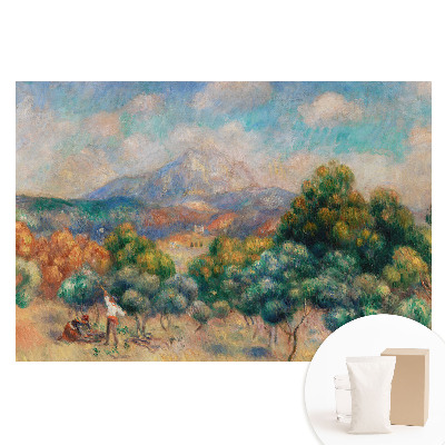 Fototapeta z nadrukiem na flizelinie Kolorowy krajobraz z górami natura