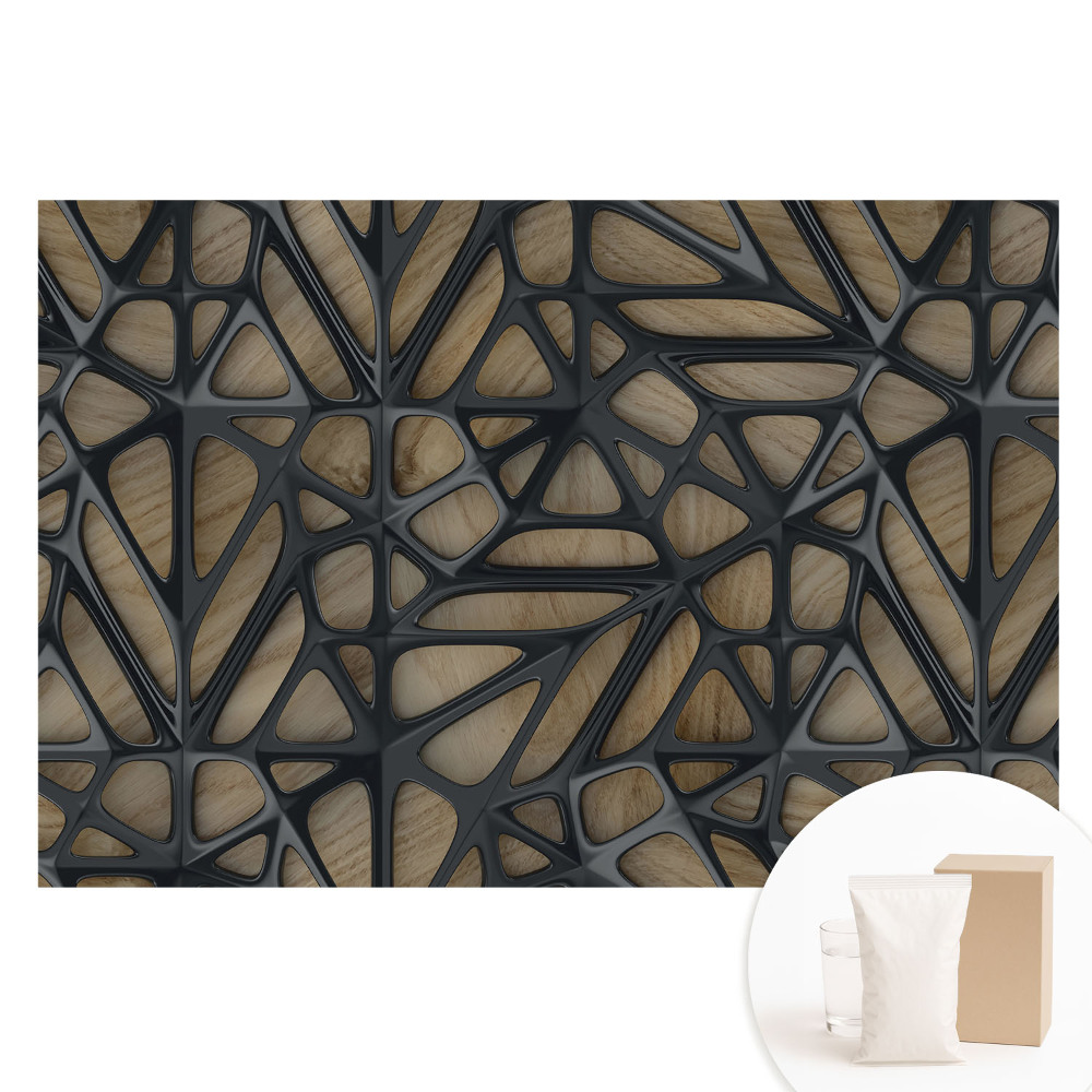 Fototapeta na flizelinie Ażurowa dekoracja drewniana nowoczesny design