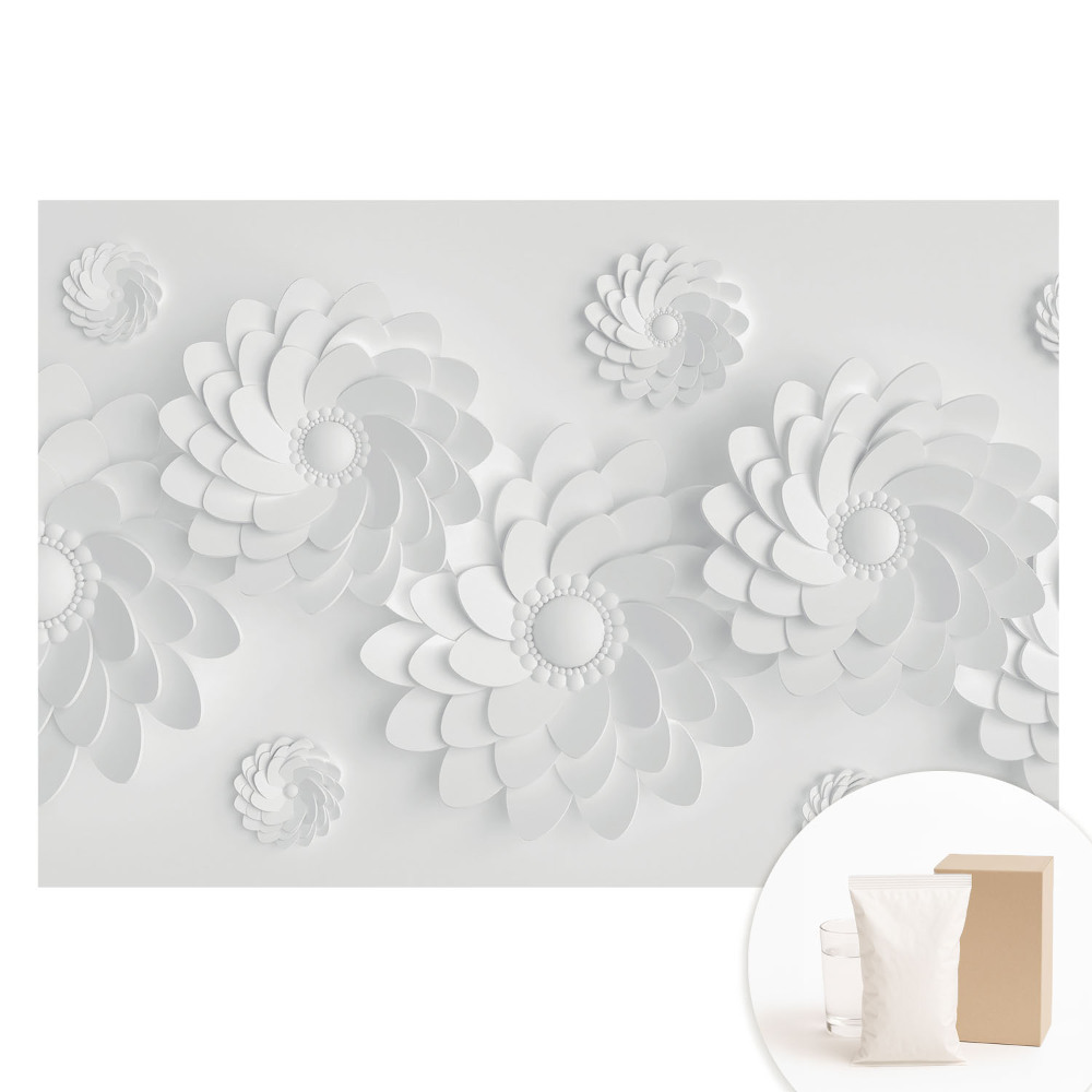 Tapeta fotograficzna flizelinowa Kwiatowe spirale w nowoczesnym stylu