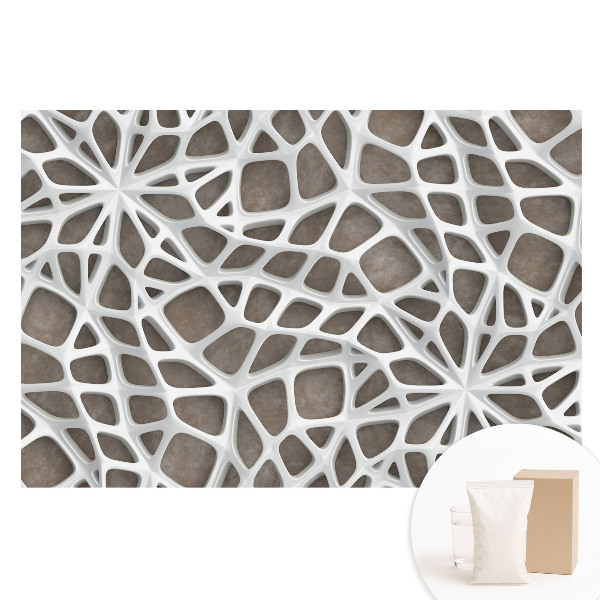 Fototapeta na flizelinie Białe organiczne struktury na brązowym tle