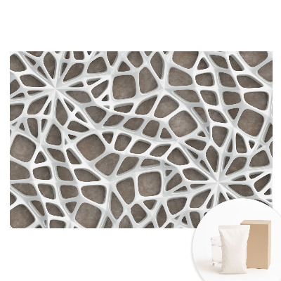 Fototapeta na flizelinie Białe organiczne struktury na brązowym tle