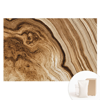 Fototapeta z nadrukiem na flizelinie Organiczne linie drewna ziemiste odcienie zrównoważony klimat