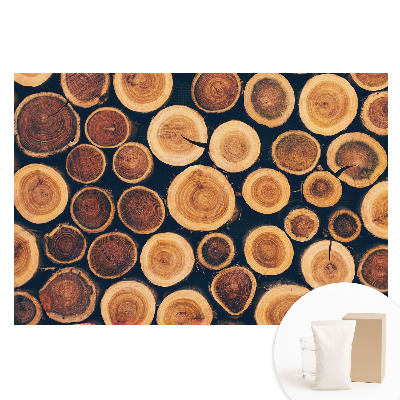 Duża fototapeta na ścianę Rustykalne drewno naturalna symetria