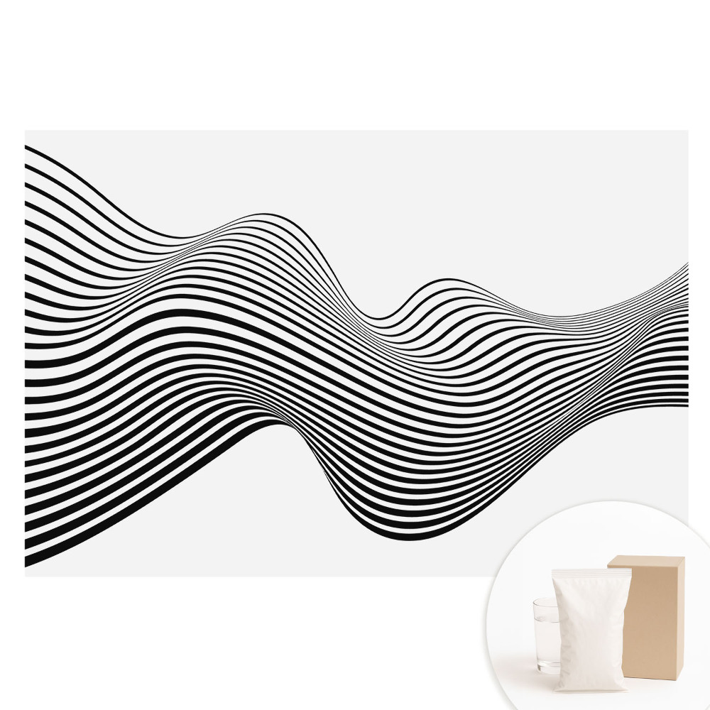 Fototapeta z nadrukiem na flizelinie Falujące linie minimalizm energia