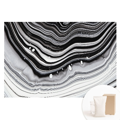 Fototapeta flizelinowa Abstrakcyjne fale czerni i bieli