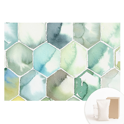 Tapeta fotograficzna flizelinowa Sześciokątna akwarela harmonia