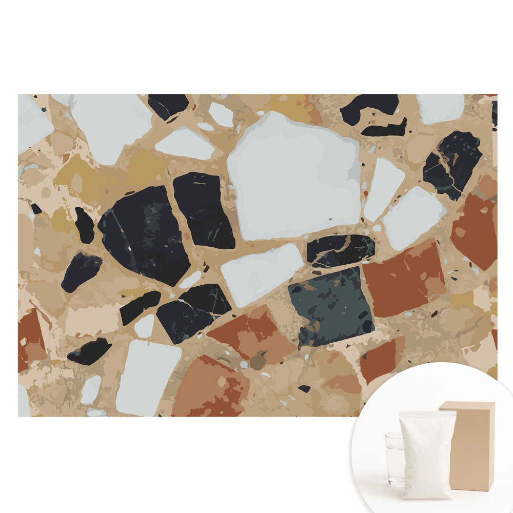 Fototapeta z nadrukiem na flizelinie Mozaika kamienna nowoczesny styl