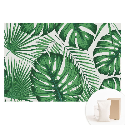Fototapeta z nadrukiem na flizelinie Zielone liście tropikalne harmonia natury