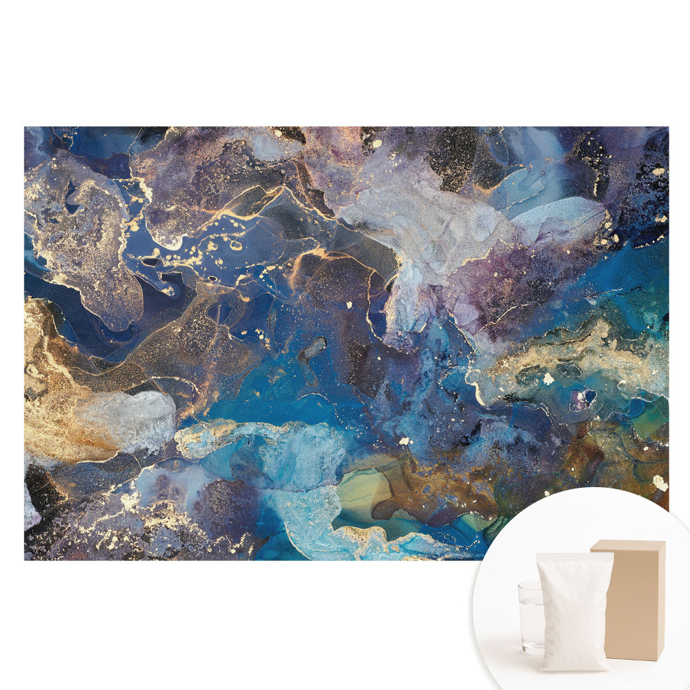 Fototapeta flizelinowa Kosmiczna abstrakcja w odcieniach niebieskiego i fioletu