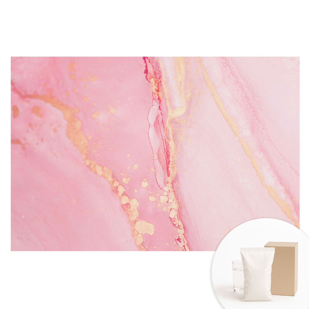 Duża fototapeta na ścianę Subtelne różowe plamy z żółtymi akcentami