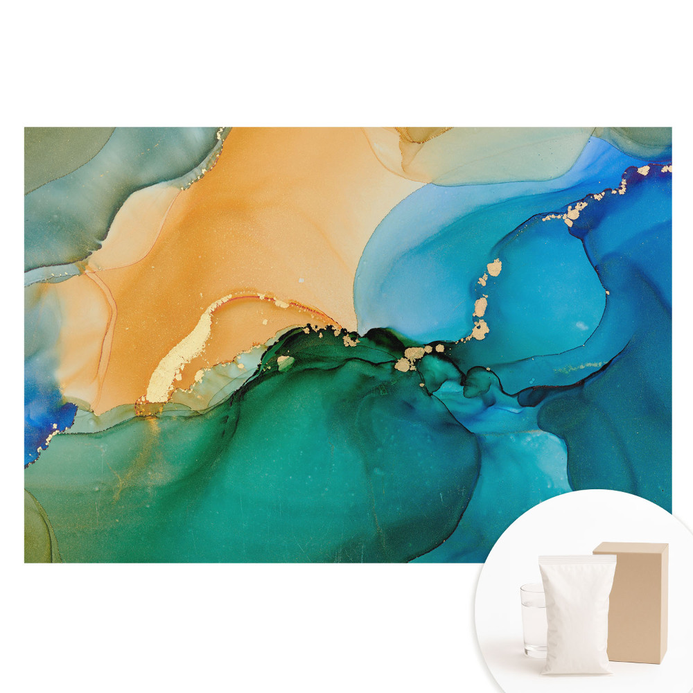 Duża fototapeta na ścianę Abstrakcja kolorów przejścia i kształty