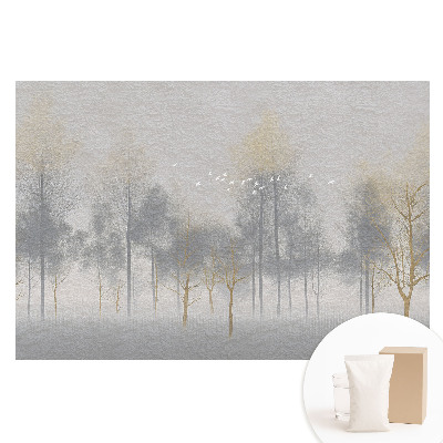 Fototapeta z nadrukiem na flizelinie Delikatna leśna scena o minimalistycznym stylu