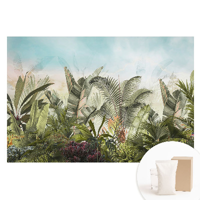 Fototapeta flizelinowa z nadrukiem Egzotyczna dżungla pastelowy klimat