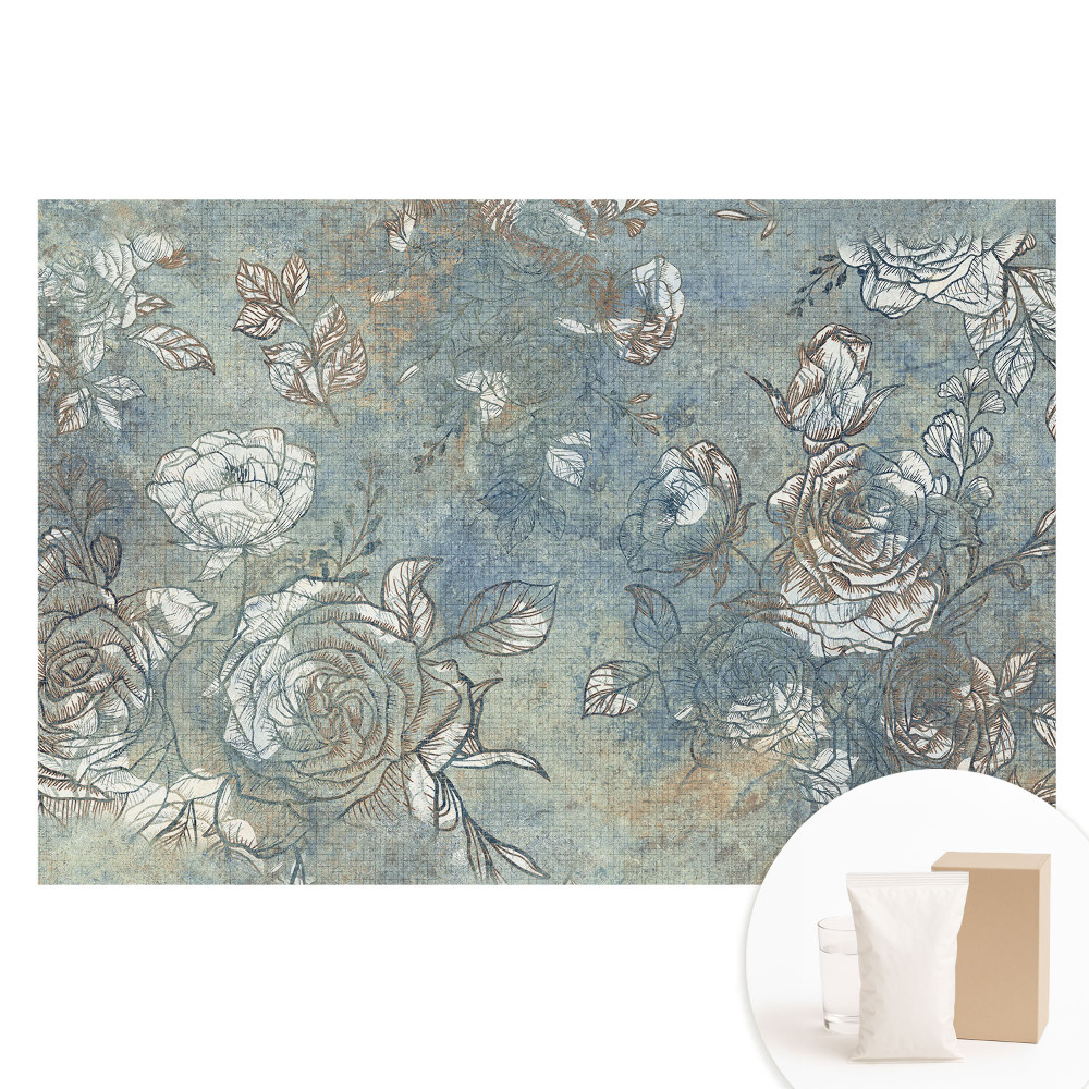 Fototapeta flizelinowa Rustykalny kwiatowy wzór