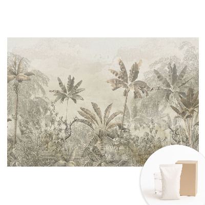 Fototapeta z nadrukiem na flizelinie Egzotyczne palmy w ciepłych odcieniach