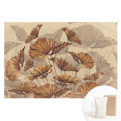 Fototapeta flizelinowa z nadrukiem Rustykalne liście w ciepłych barwach