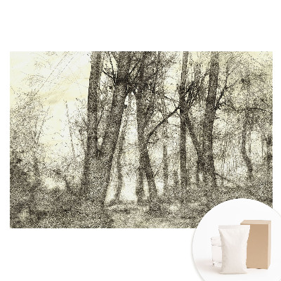 Tapeta fotograficzna flizelinowa Kreskowy las nastrojowy pejzaż