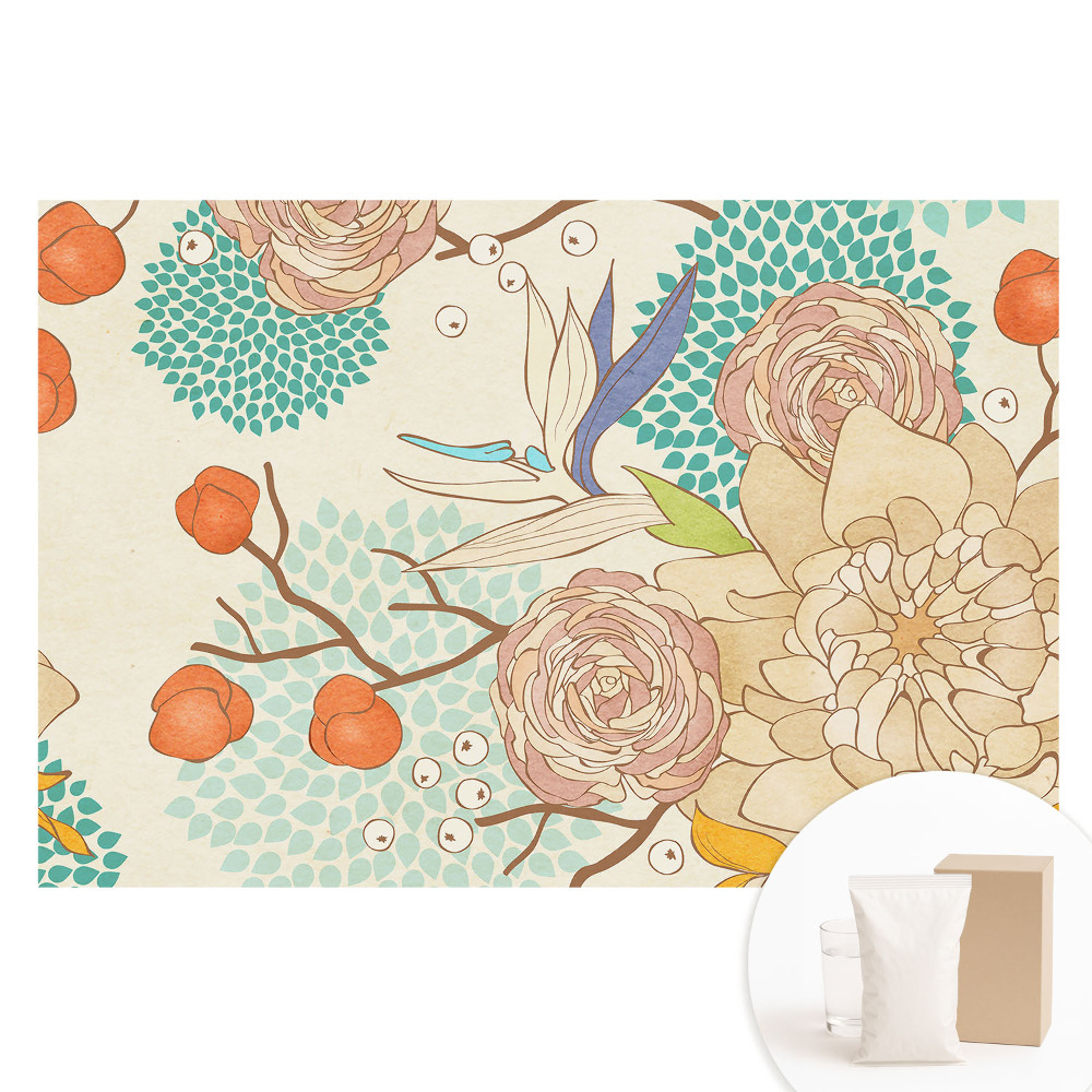 Fototapeta z nadrukiem na flizelinie Roślinne abstrakcje świeżość przytulność