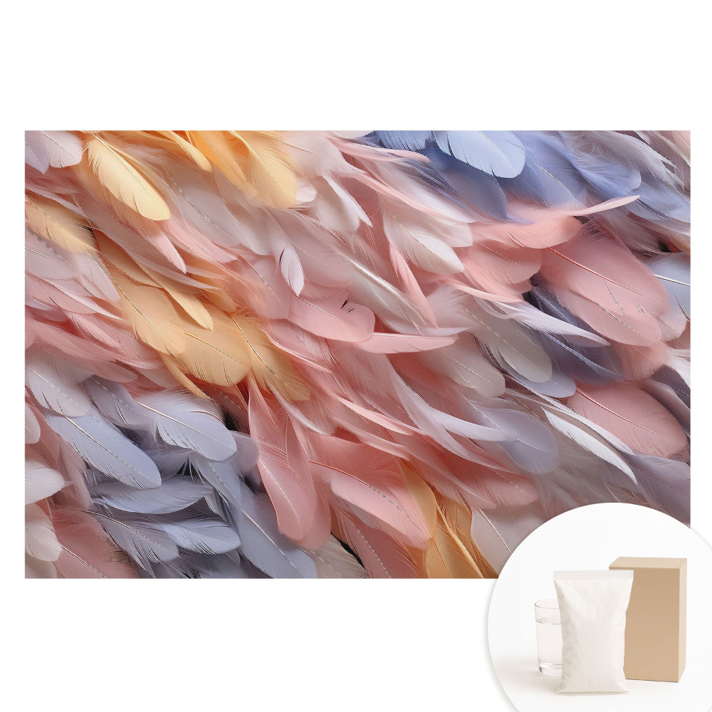 Tapeta fotograficzna na flizelinie Pastelowe pióra lekkość